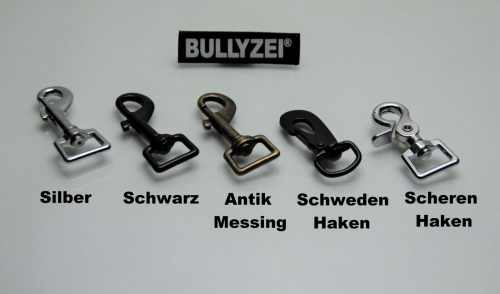 Bullyzei Leine PVC 20mm x 1m ohne Schlaufe, Schwarz